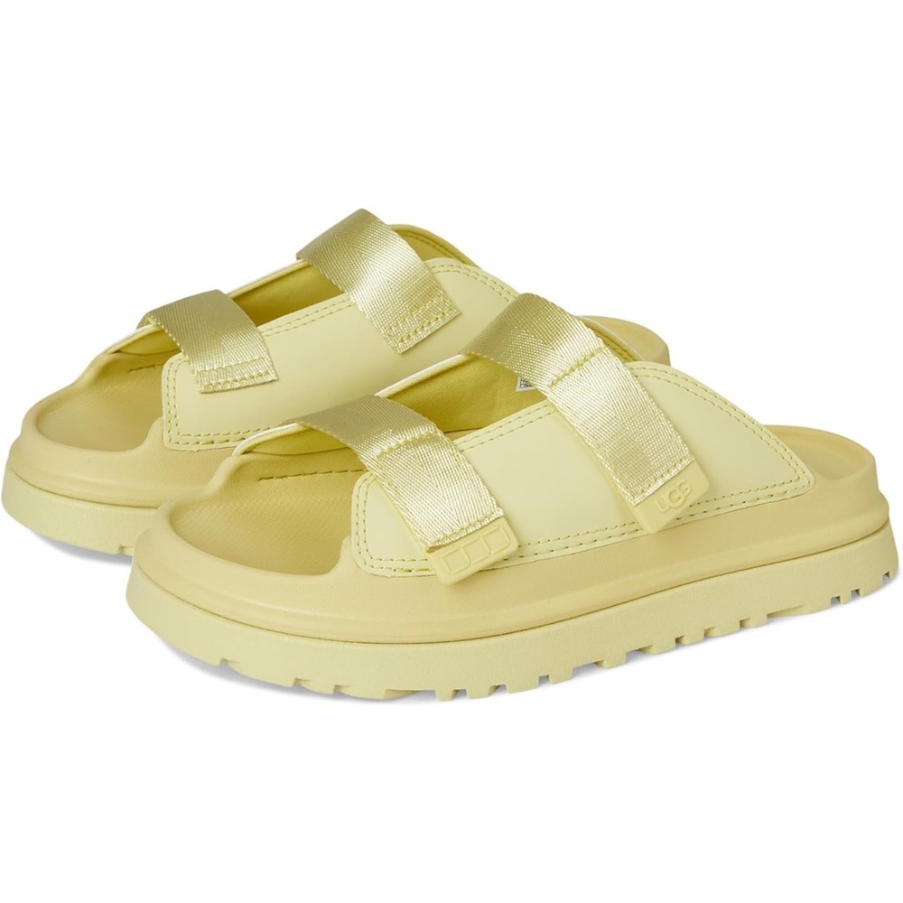 UGG K Goldenglow Slide Sandal, Golden Apple, 4